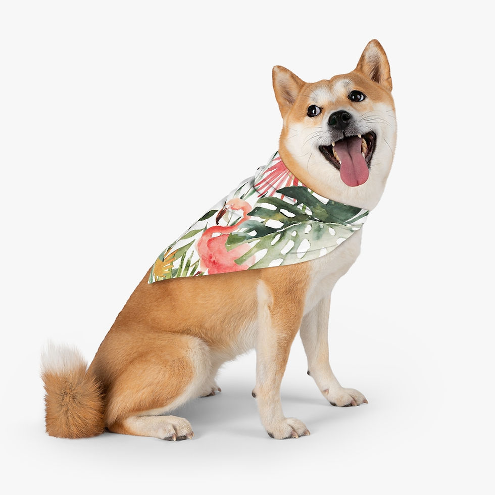 Thumbnail: Pink Flamingo Tropicana Pet Bandana