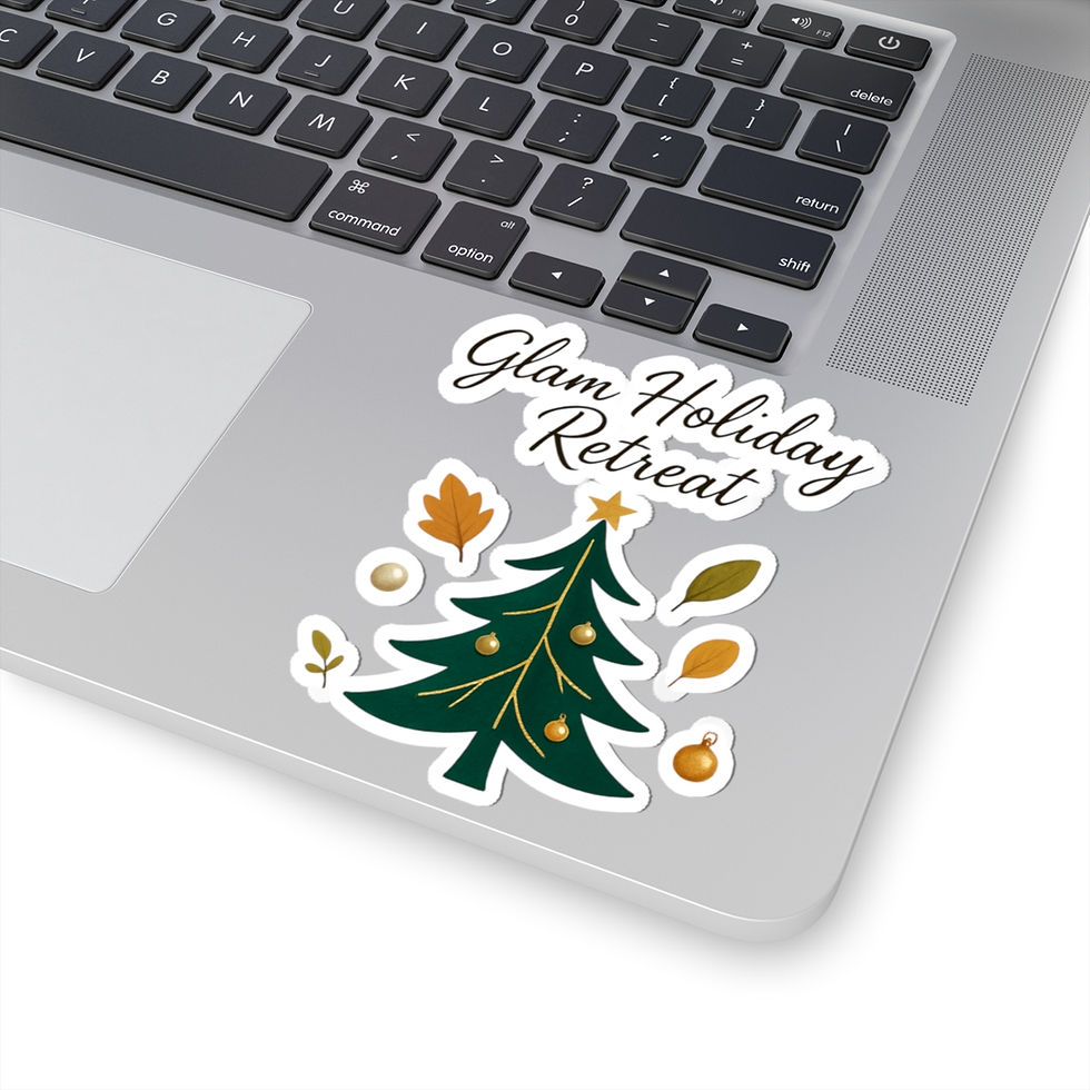 Thumbnail: Glam Holiday Retreat Christmas Tree Kiss-Cut Sticker Pack