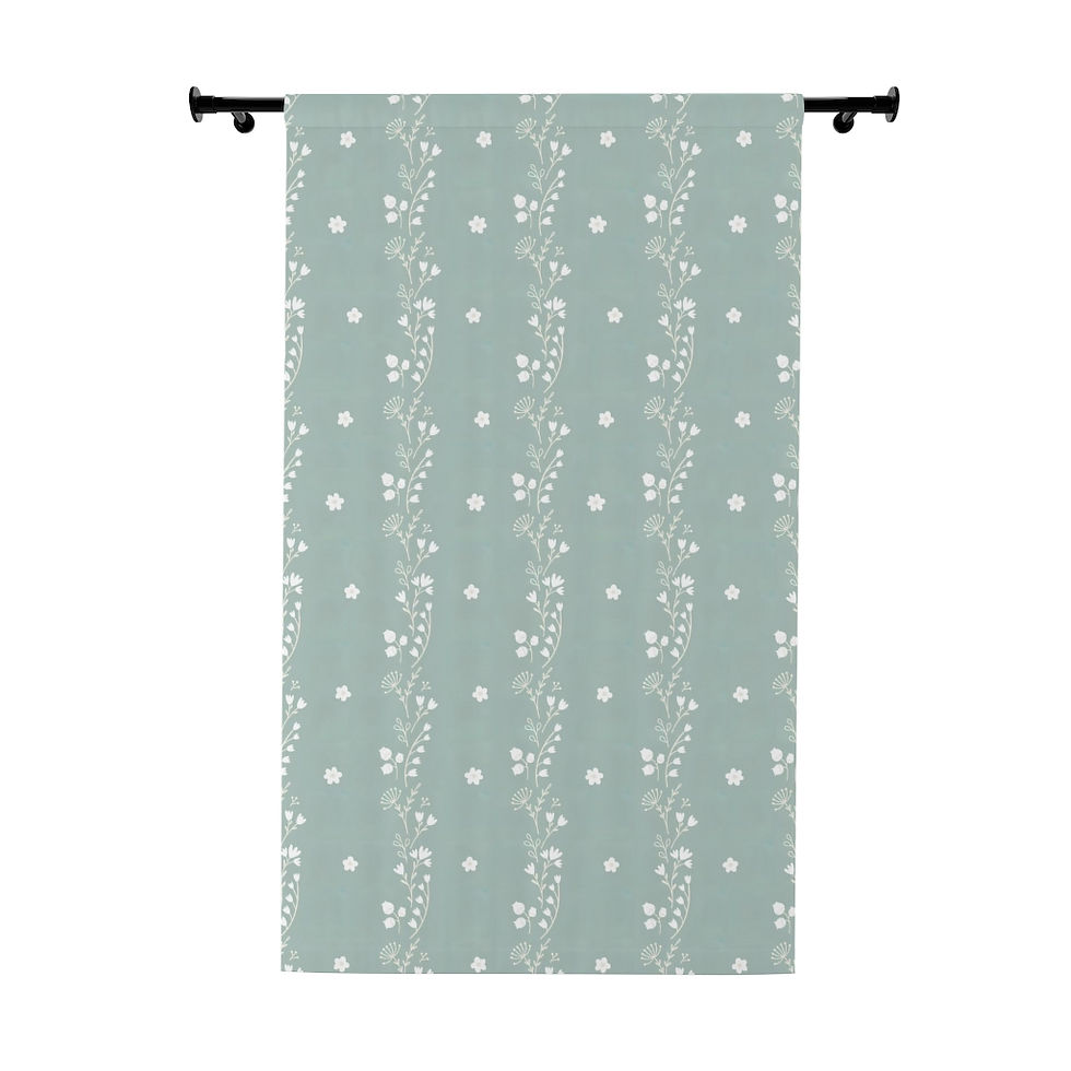 Thumbnail: Annie's Room Mint Window Curtains (1 Piece)