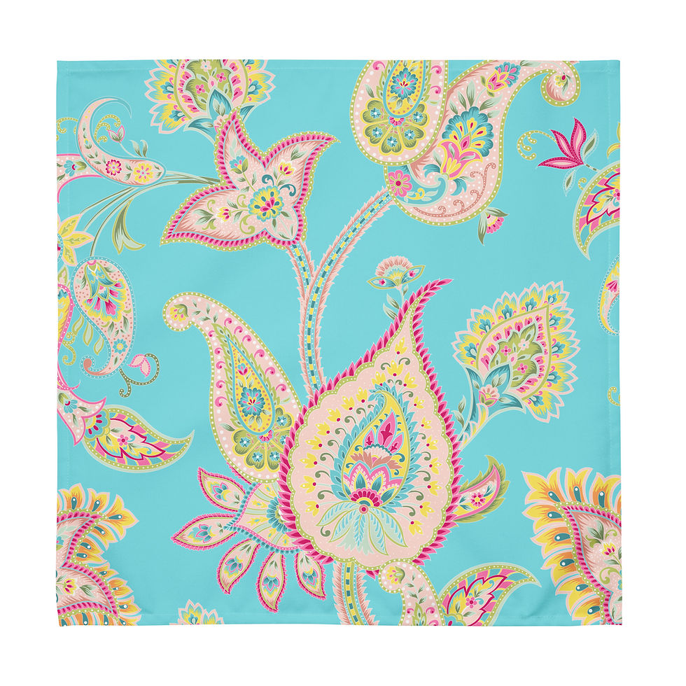 Thumbnail: Pink Paisley Cloth napkin set