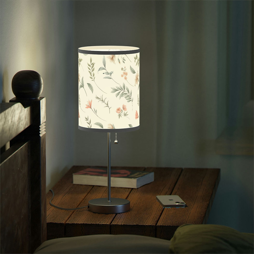 Thumbnail: Delicate Floral Lamp on a Stand, US|CA plug