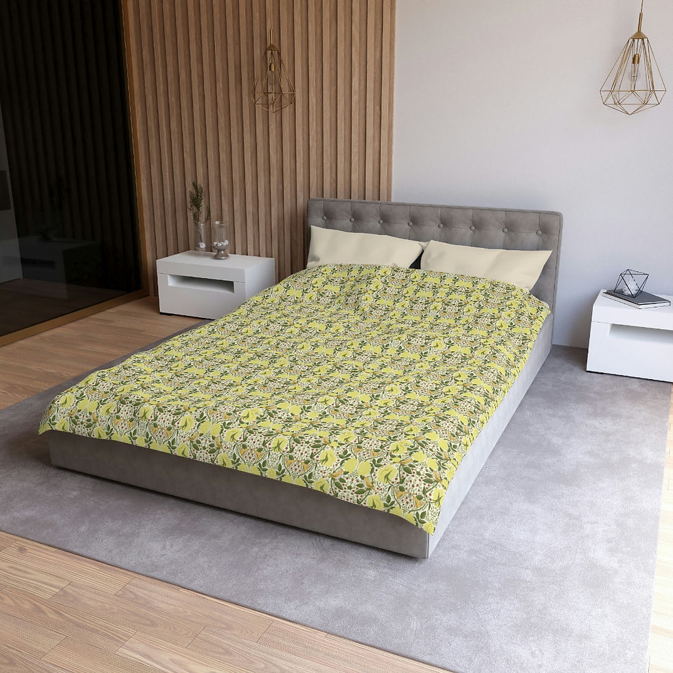 Thumbnail: William Morris Yellow Microfiber Duvet Cover