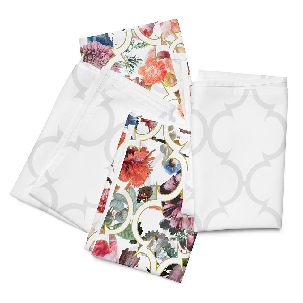 Thumbnail: Bloomsbury (White) Cloth napkin set