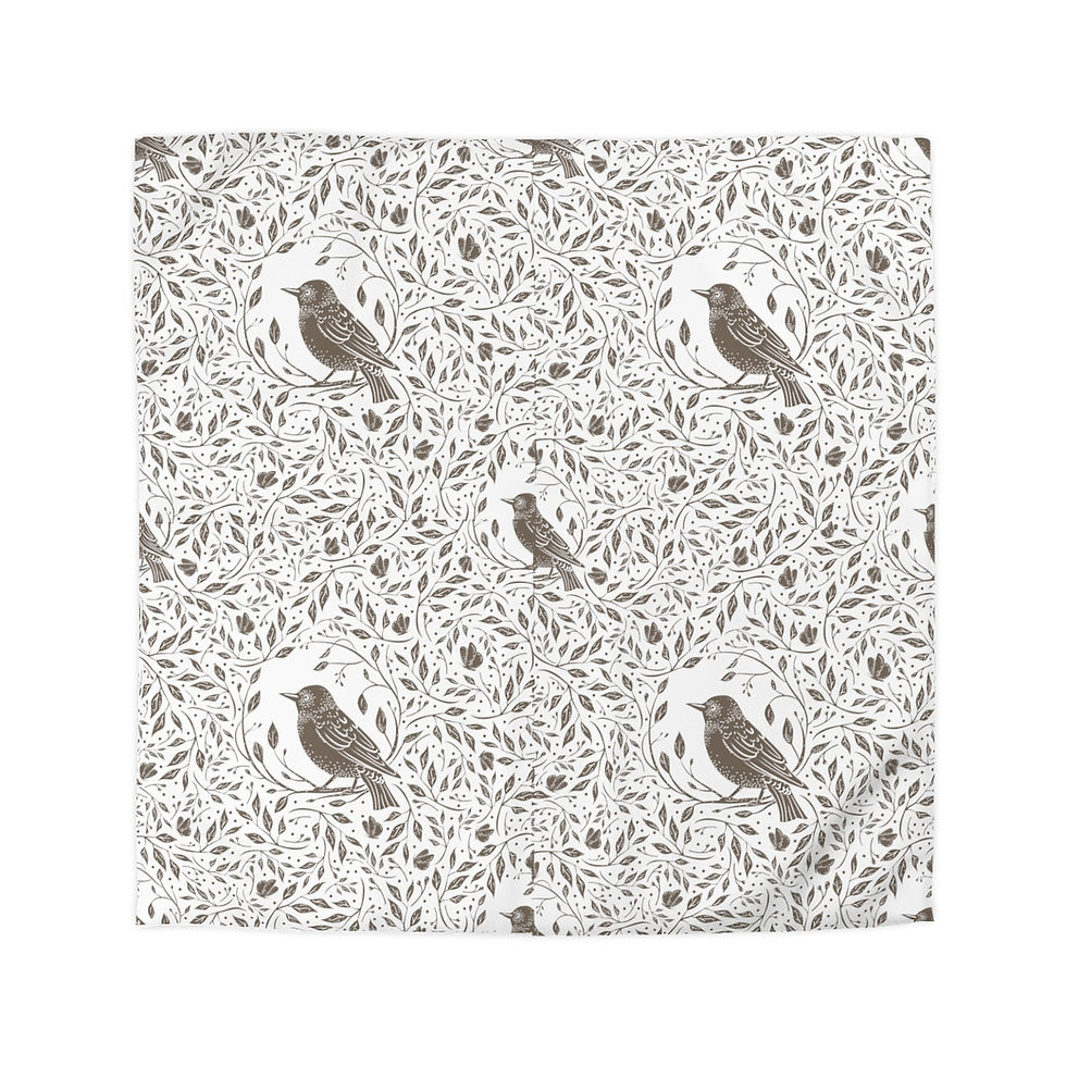 Thumbnail: Birds Microfiber Duvet Cover