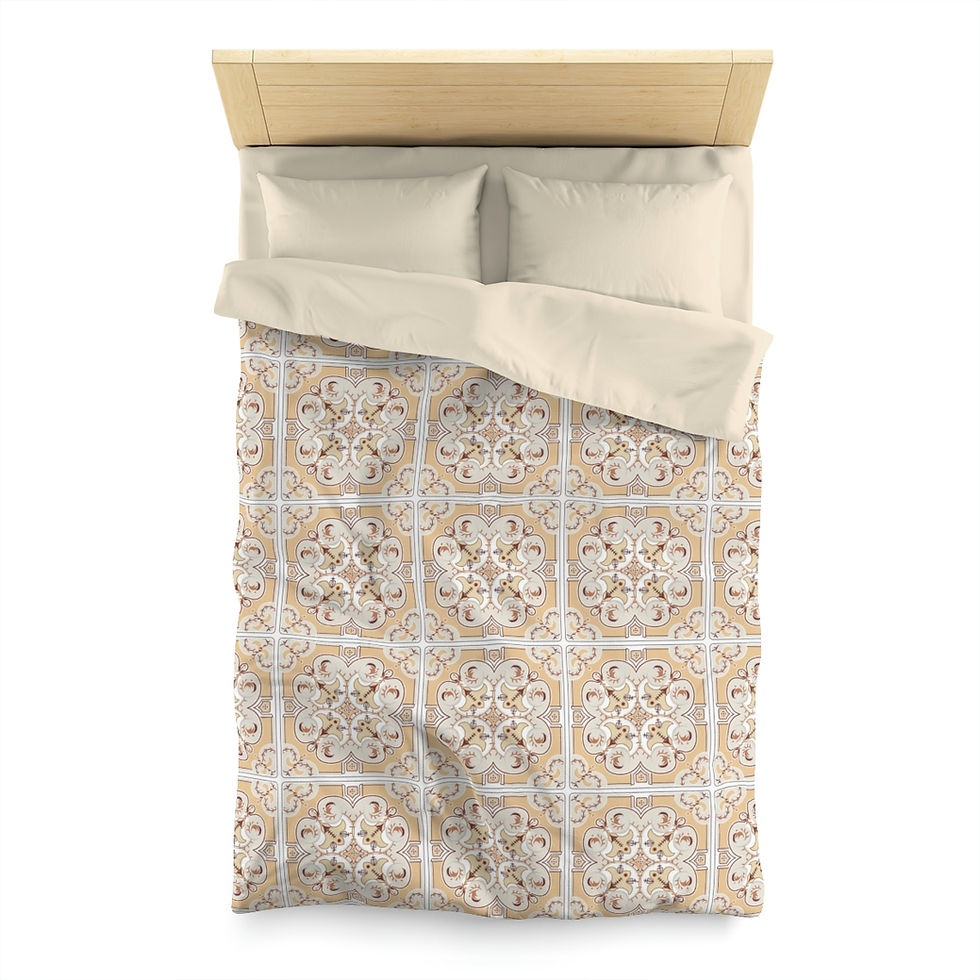 Thumbnail: Moroccan Design #3 Microfiber Duvet Cover