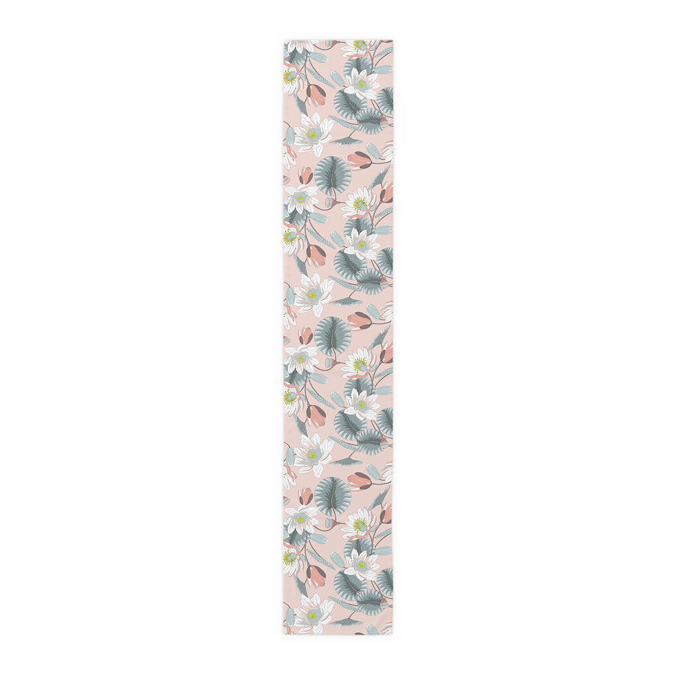 Thumbnail: Lotus Floral Table Runner for Home Decor
