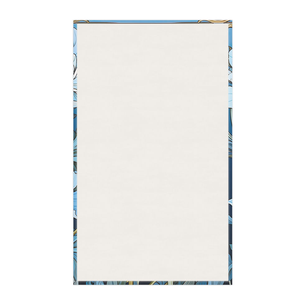 Thumbnail: Blue Peony Floral Tea Towel — Botanical Kitchen Hand Towel
