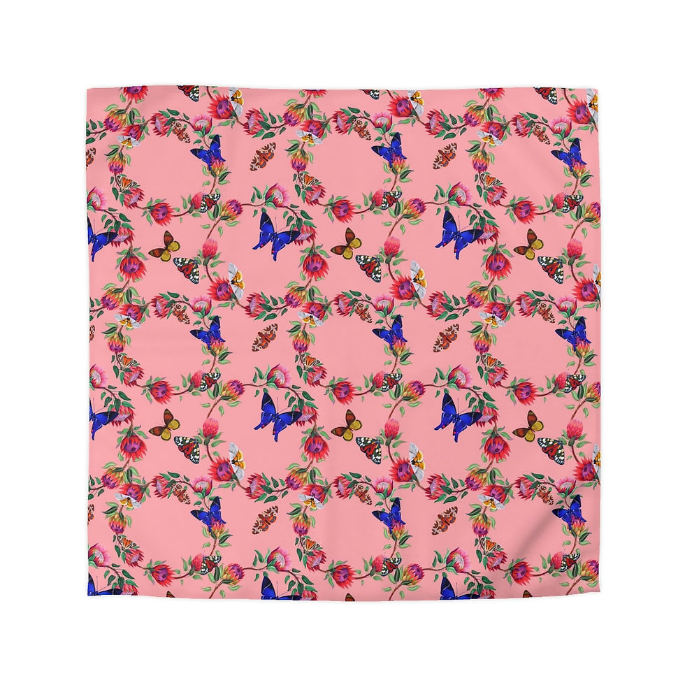 Thumbnail: Pink Garden Microfiber Duvet Cover