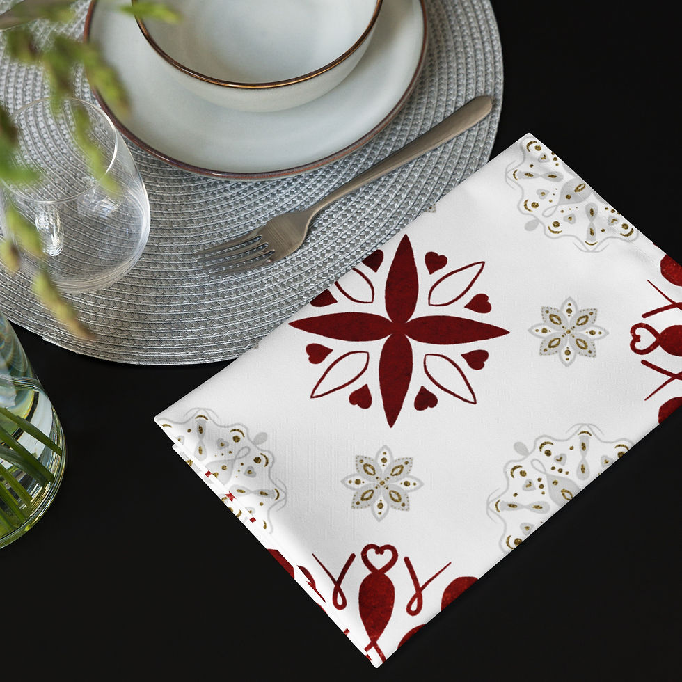 Thumbnail: Scandia Holiday Cloth napkin set