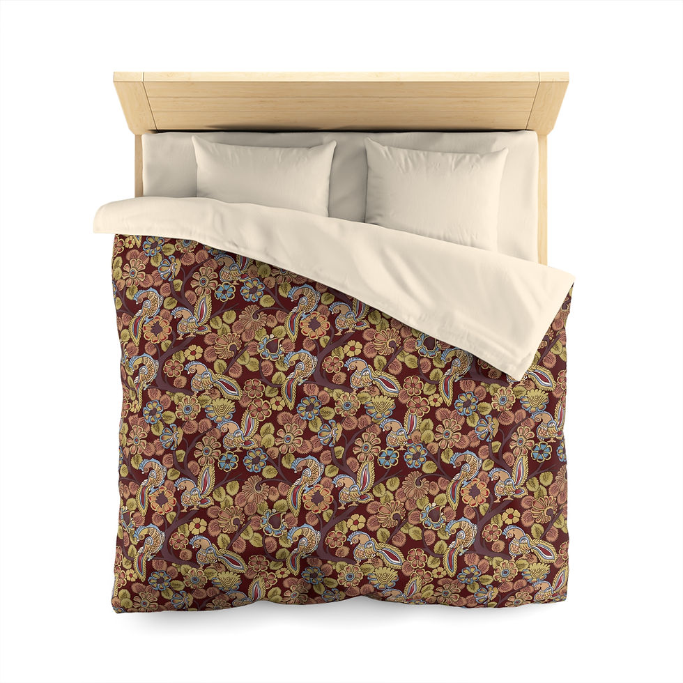 Thumbnail: Kalamkari Print Duvet Cover