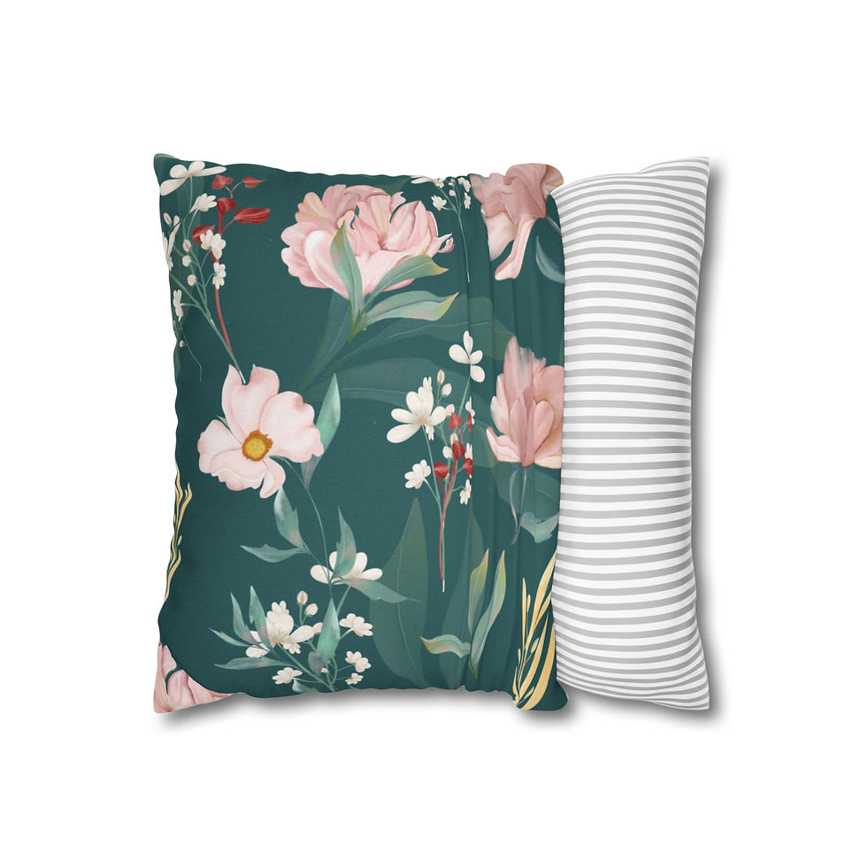 Thumbnail: Blooming 2 Spun Polyester Square Pillow Case