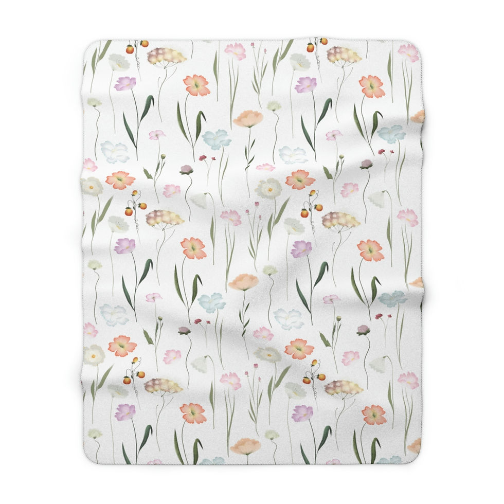 Thumbnail: A Touch of Spring Sherpa Fleece Blanket