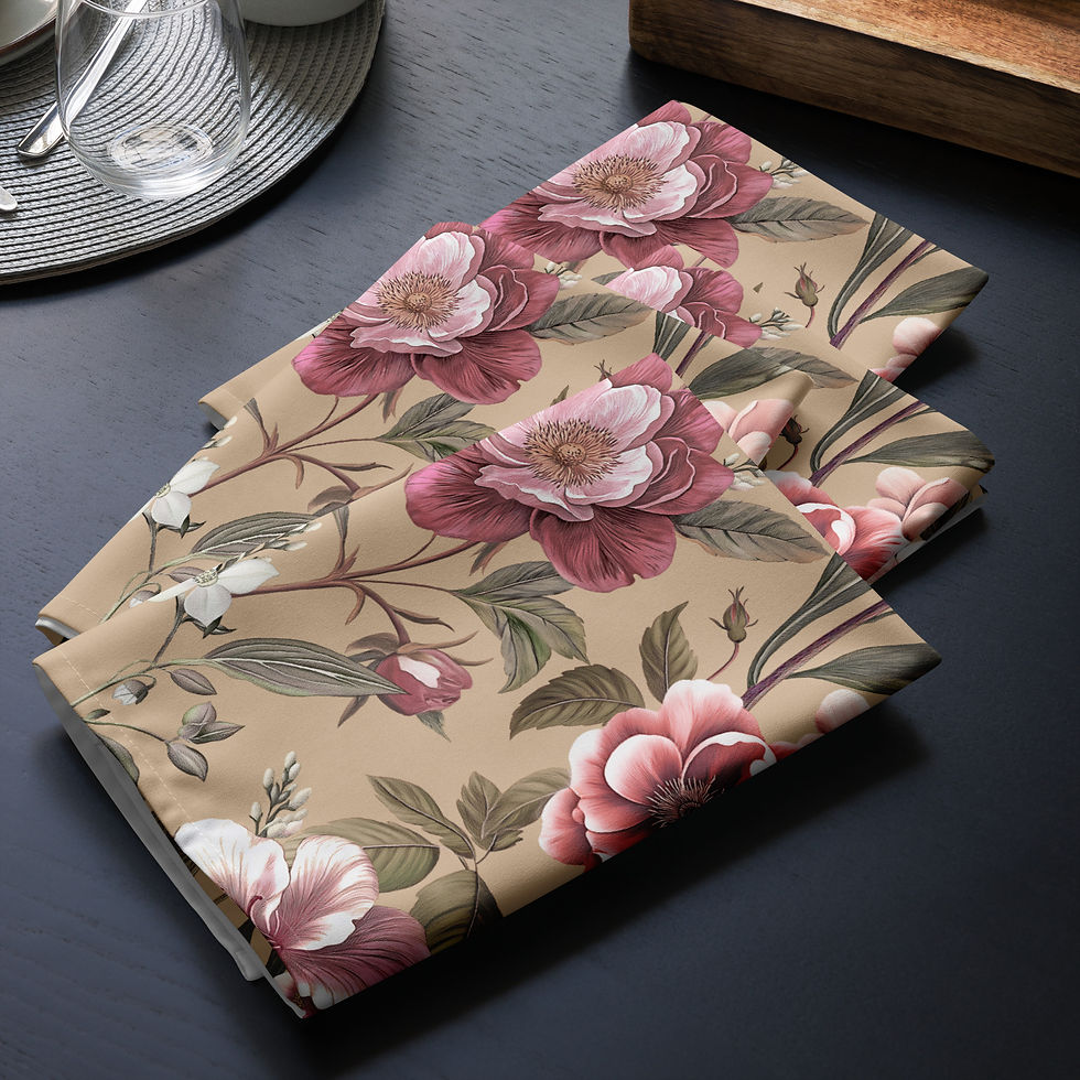 Thumbnail: Spring (Tan) Cloth napkin set