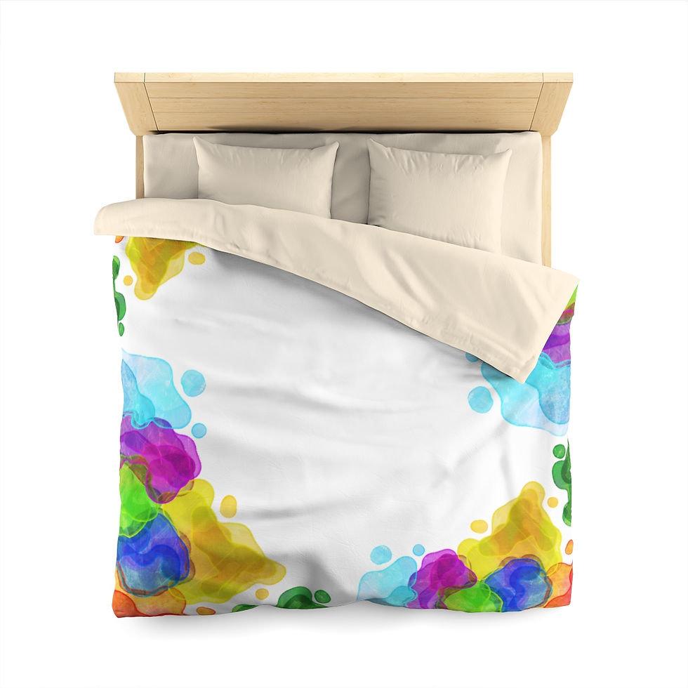 Thumbnail: Technicolor Painter's Love Microfiber Duvet Cover
