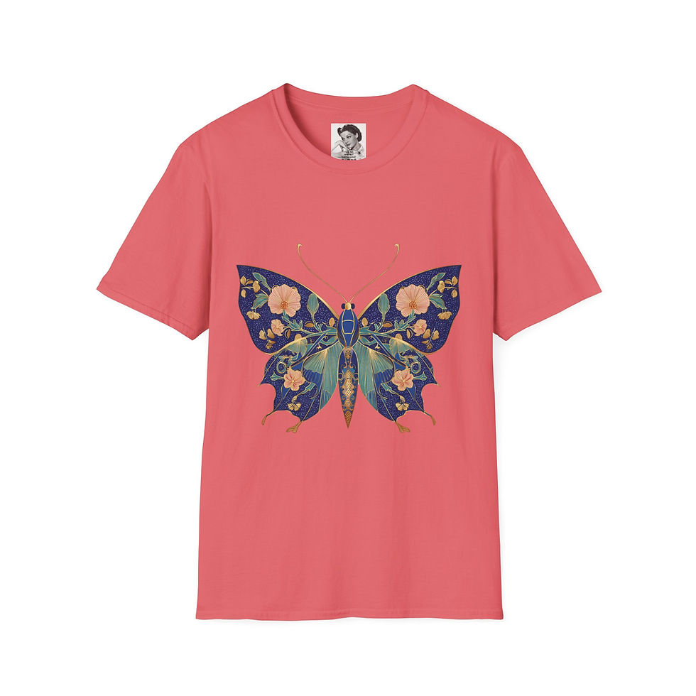Thumbnail: Floral Butterfly T-Shirt — Vintage Botanical Wings Tee