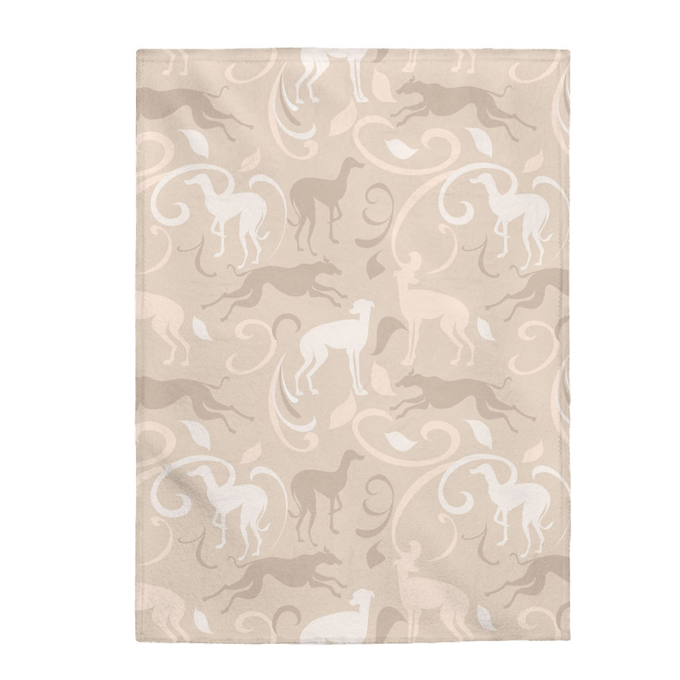 Thumbnail: Greyhound Smooth Velveteen Plush Blanket