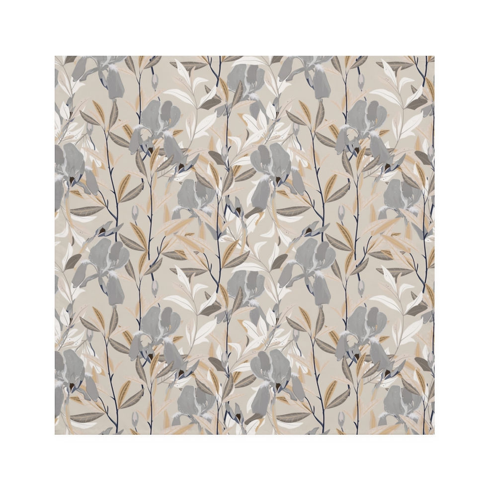 Thumbnail: Beige/Gray Iris Garden Napkins