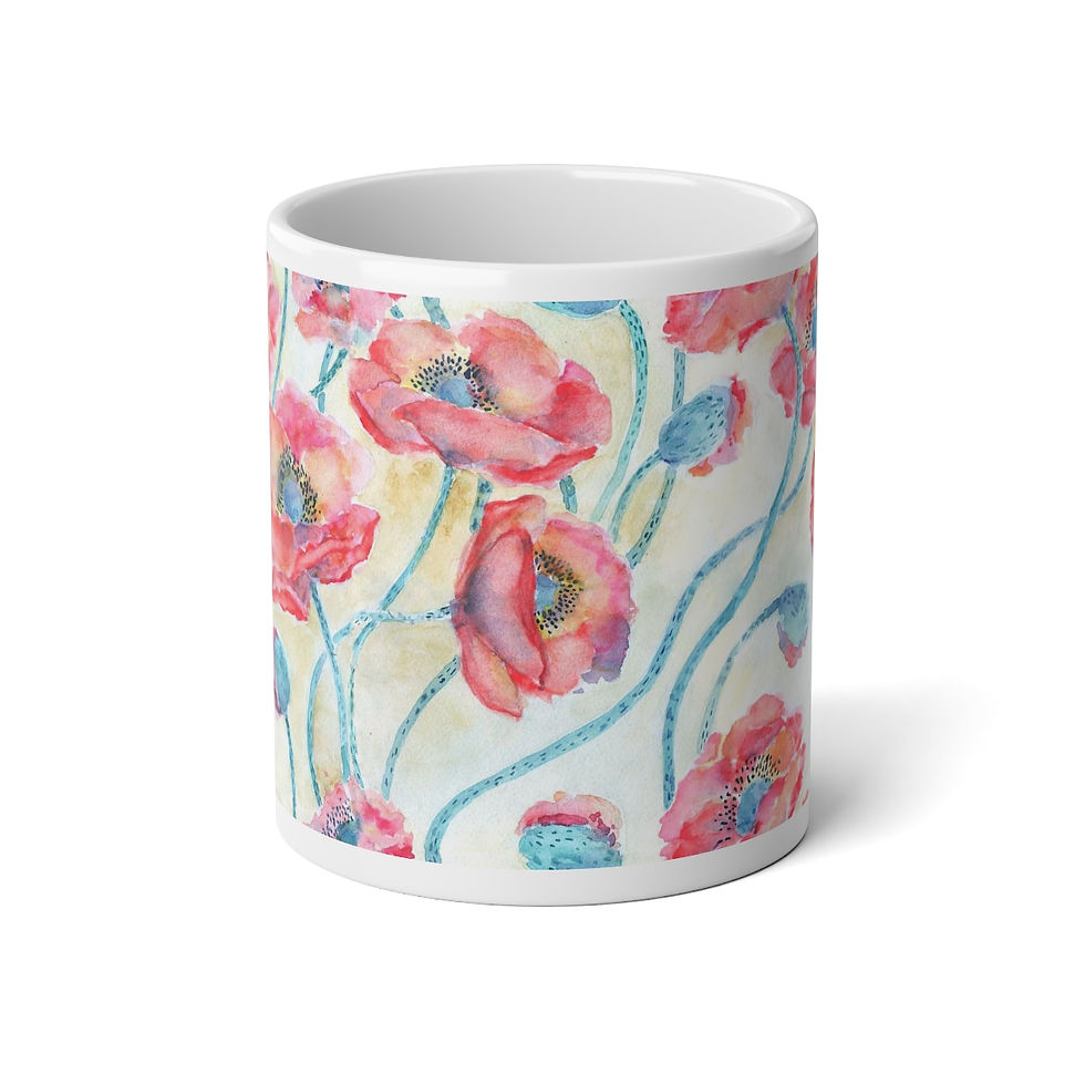 Thumbnail: Wandering Flowers Jumbo Mug, 20oz
