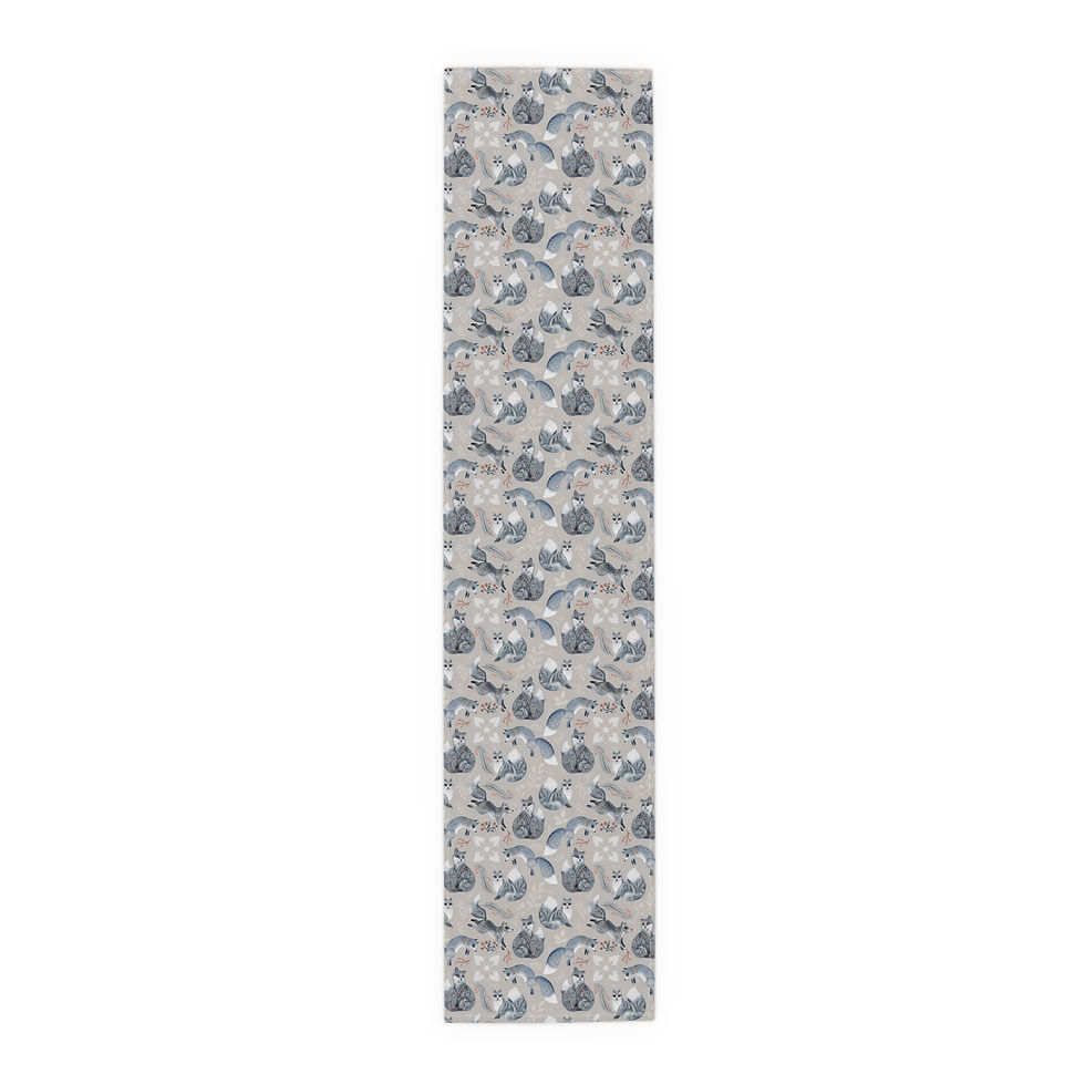 Thumbnail: Scandia Snow Foxes Table Runner, Dining Decor