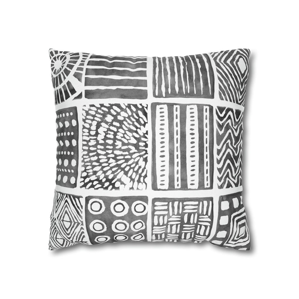 Thumbnail: Circles and Shapes #28  Spun Polyester Square Pillow Case