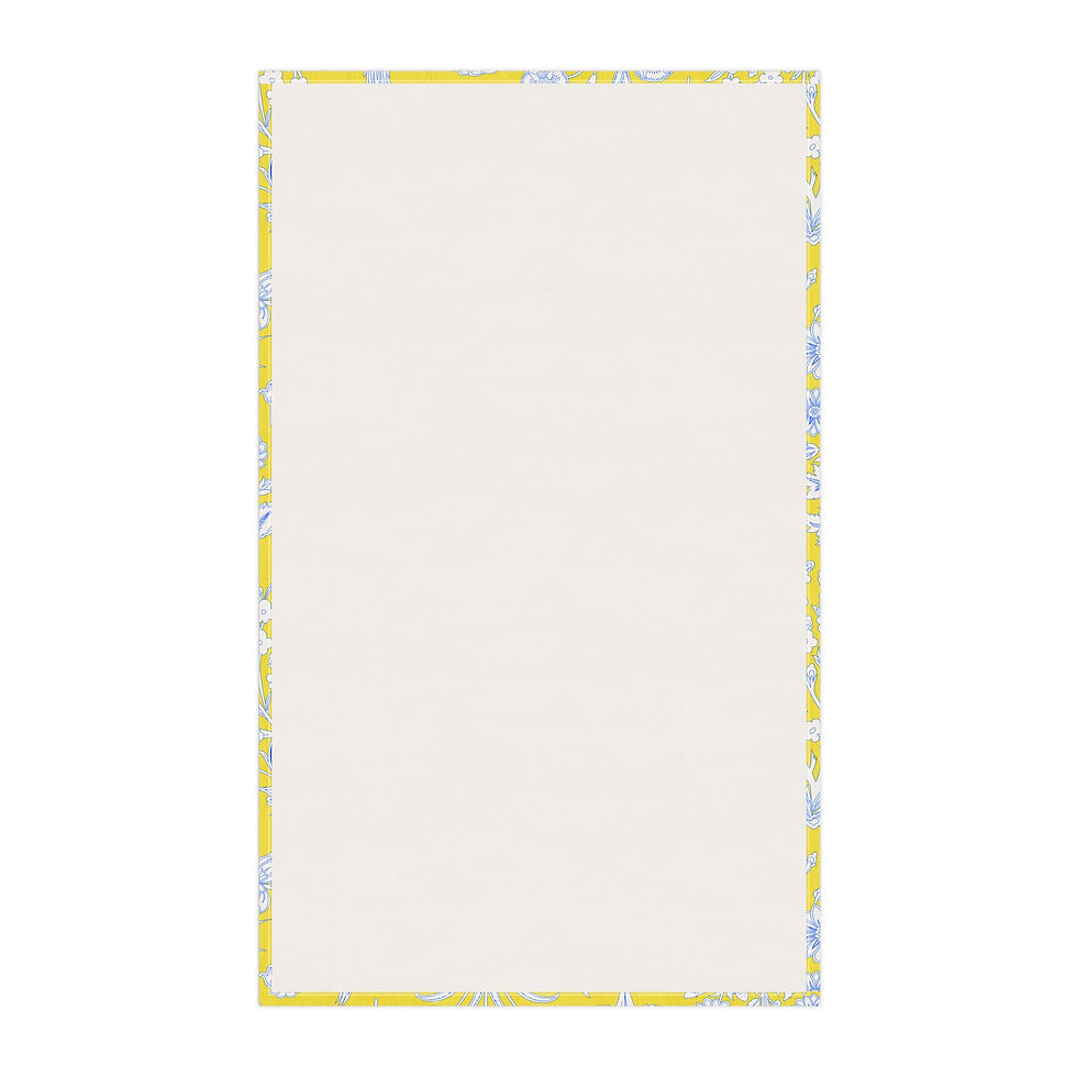 Thumbnail: Malabar Bright Floral Yellow Cotton Tea Towels 
