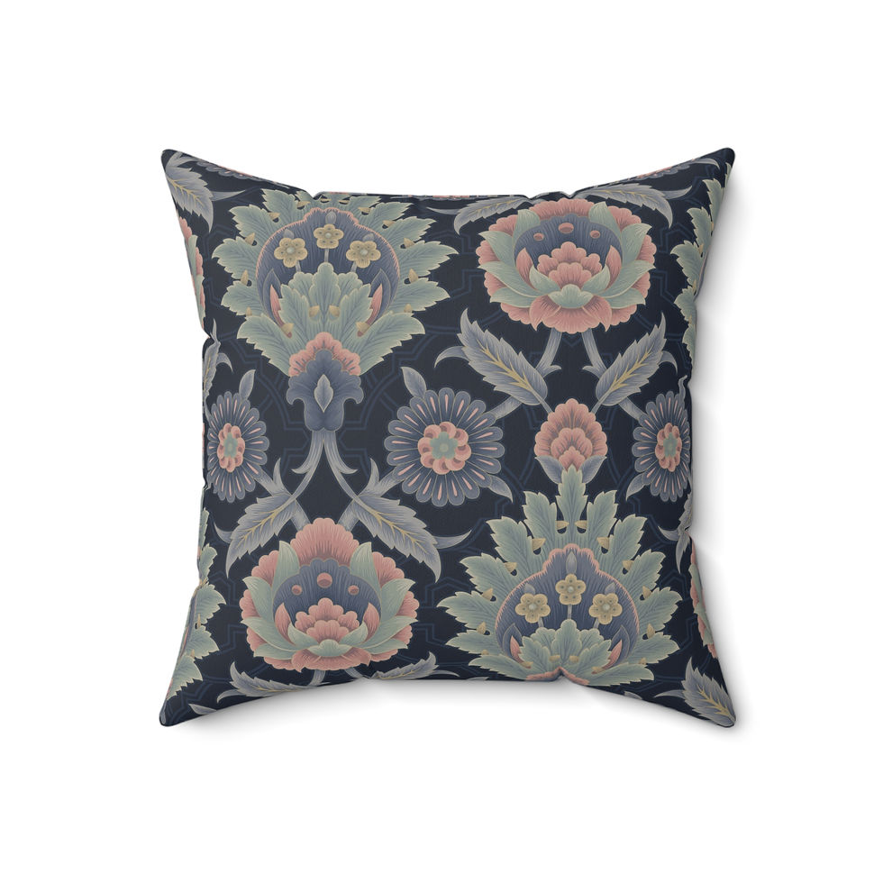 Thumbnail: Square Pillow - Mughasa (Midnight) Pillow Design