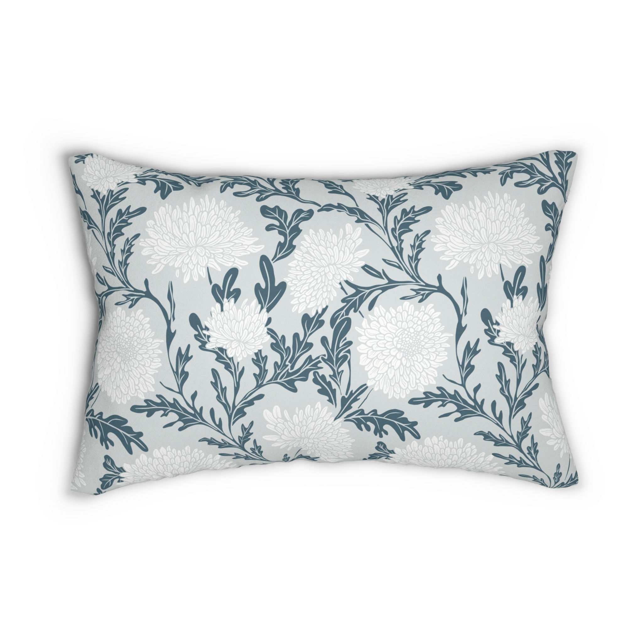 Chrysanthemum Floral Lumbar Pillow