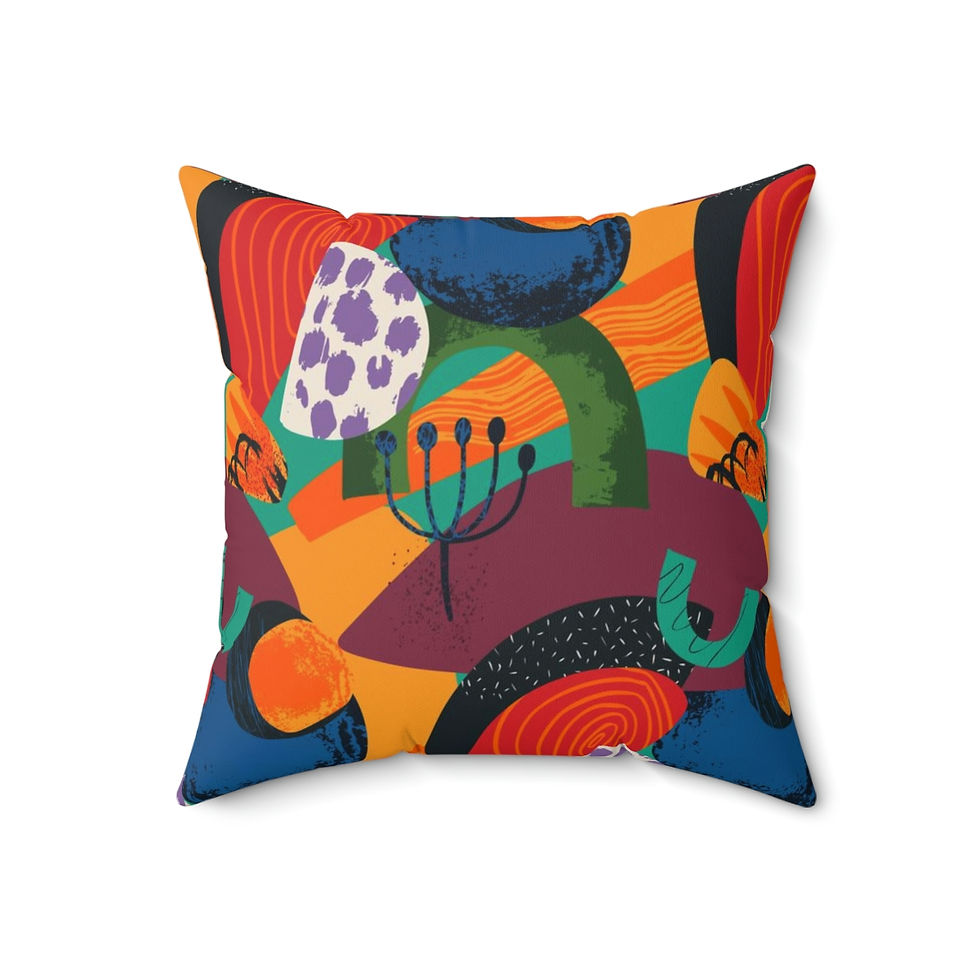 Thumbnail: Pure Color Spun Polyester Square Pillow