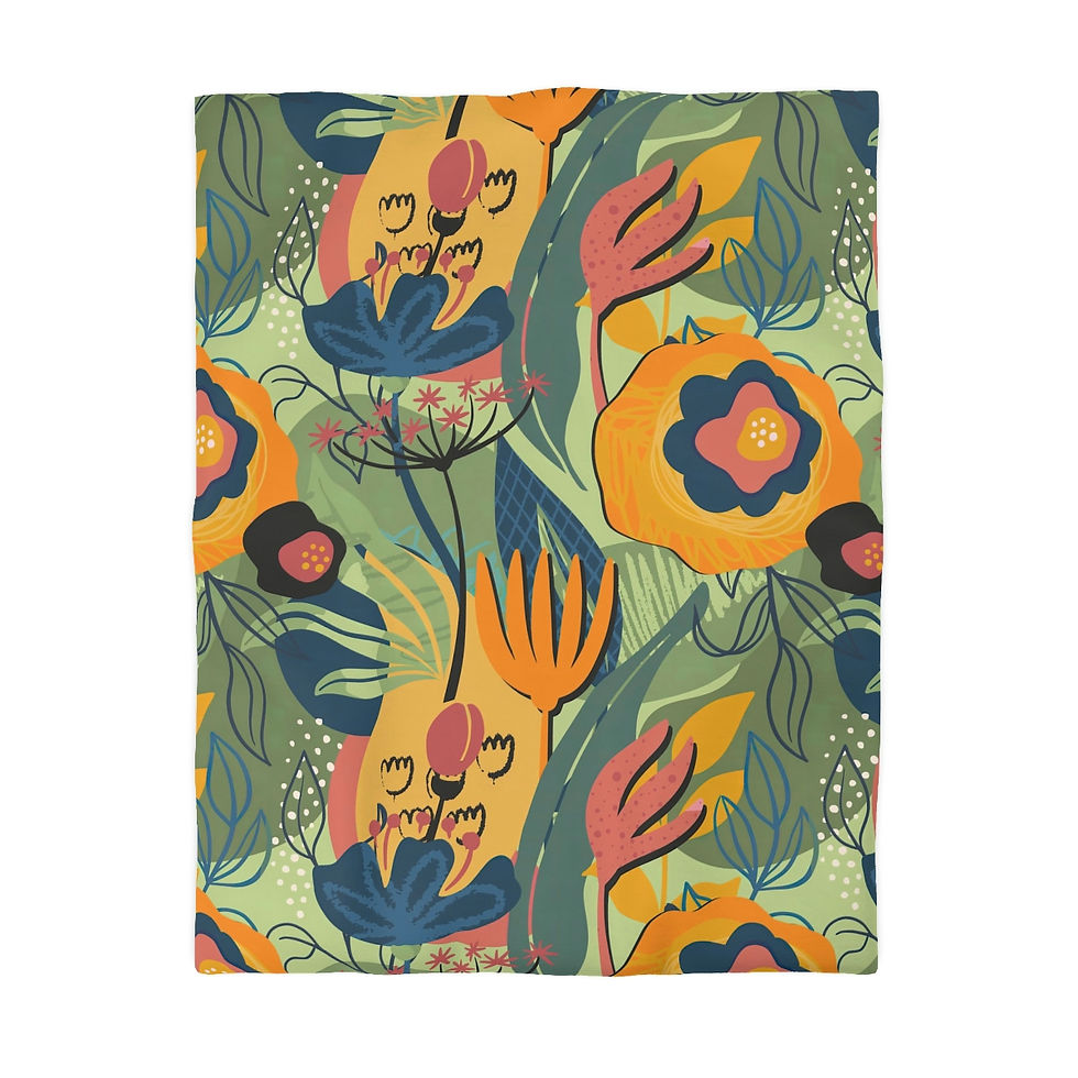 Thumbnail: Flower Power Microfiber Duvet Cover