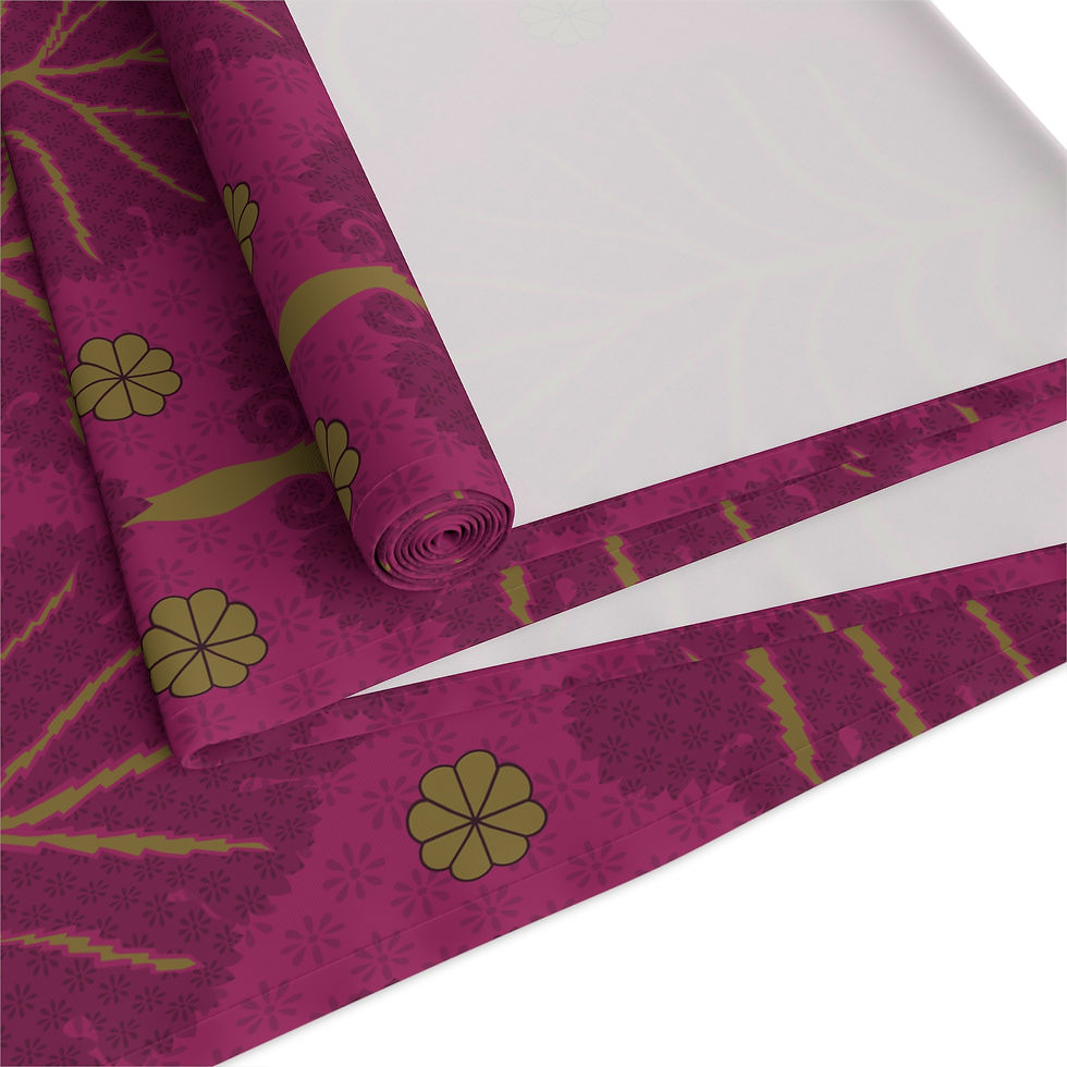 Thumbnail: Elegant Botanical Table Runner Fall Decor, Thanksgiving Table Setting