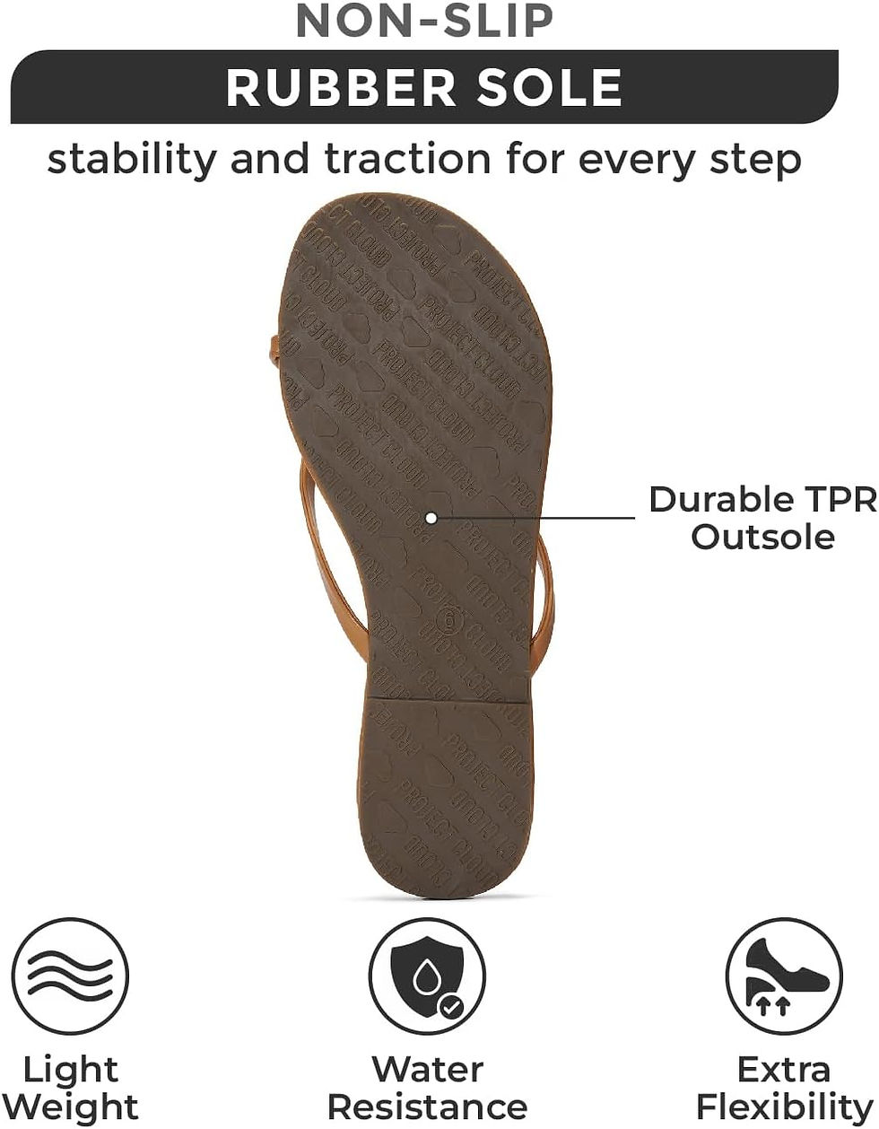 Thumbnail: Project Cloud Flip Flops for Women Footwear - Memory Foam and Lightweight Beach