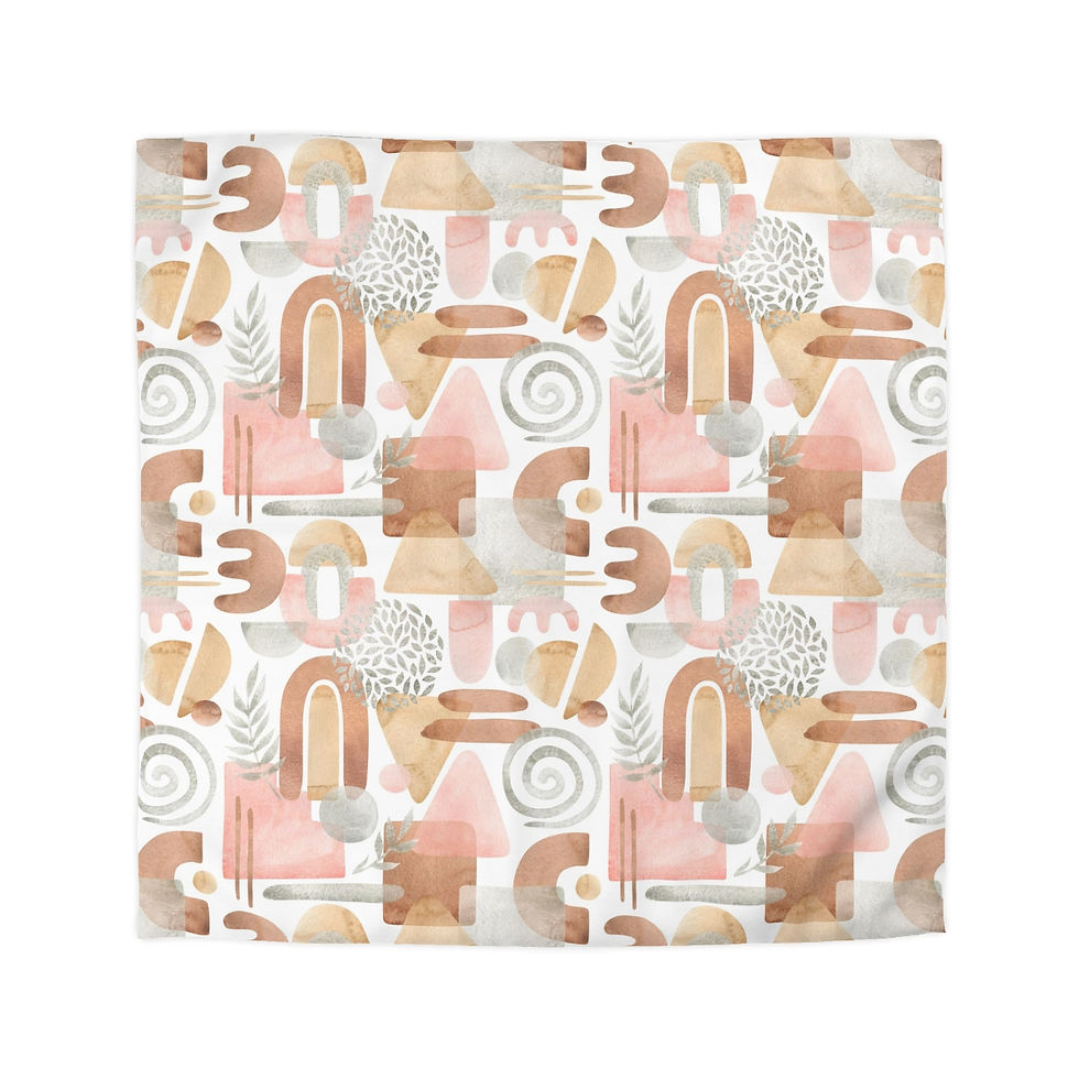 Thumbnail: Shapes Microfiber Duvet Cover