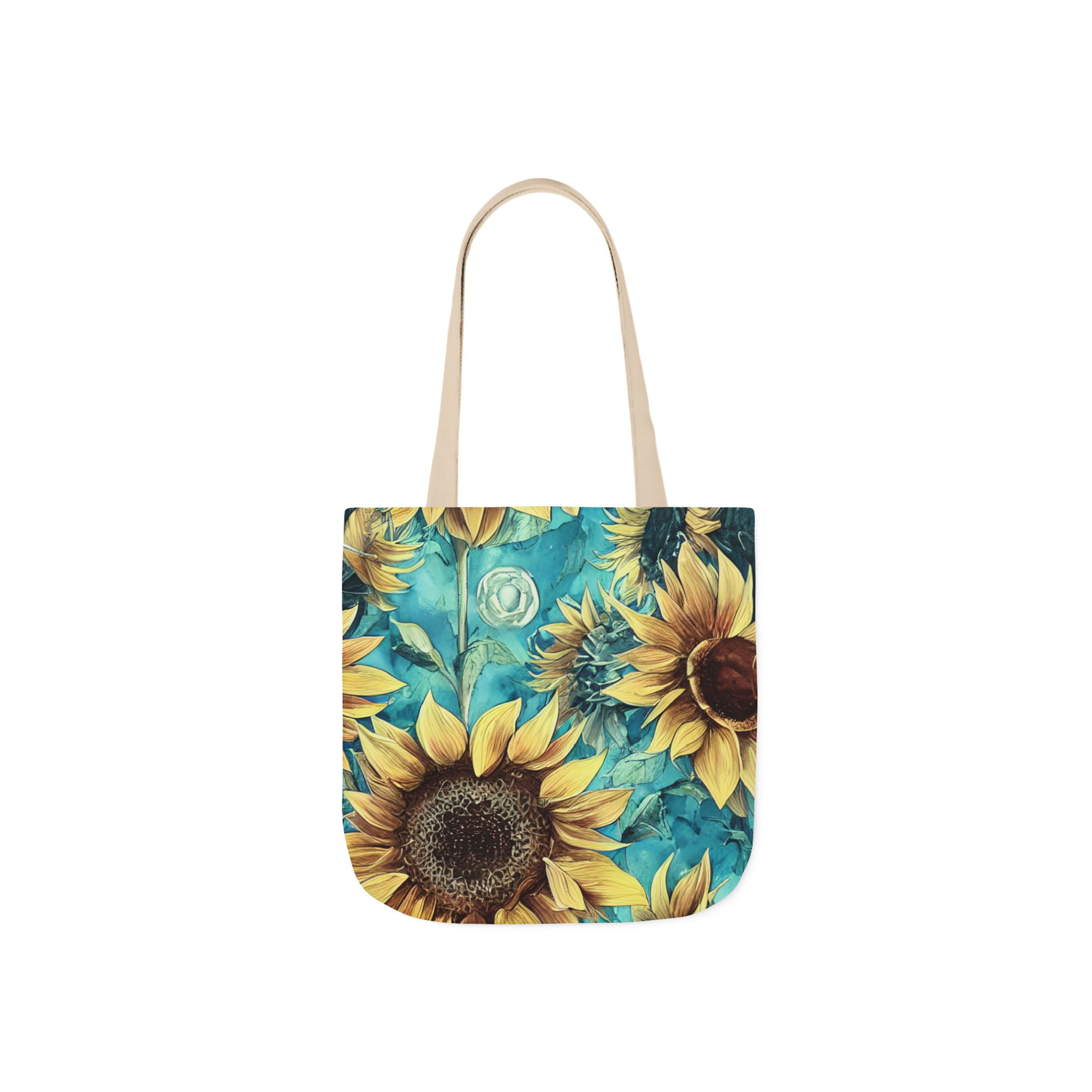 Sunflower Cheerful Floral Canvas Tote Bag 