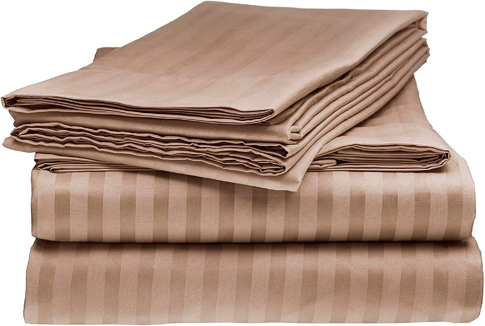 Thumbnail: Queen Italian Prestige Collection Striped Bed Sheet Set – 1800 Luxury Soft Micr