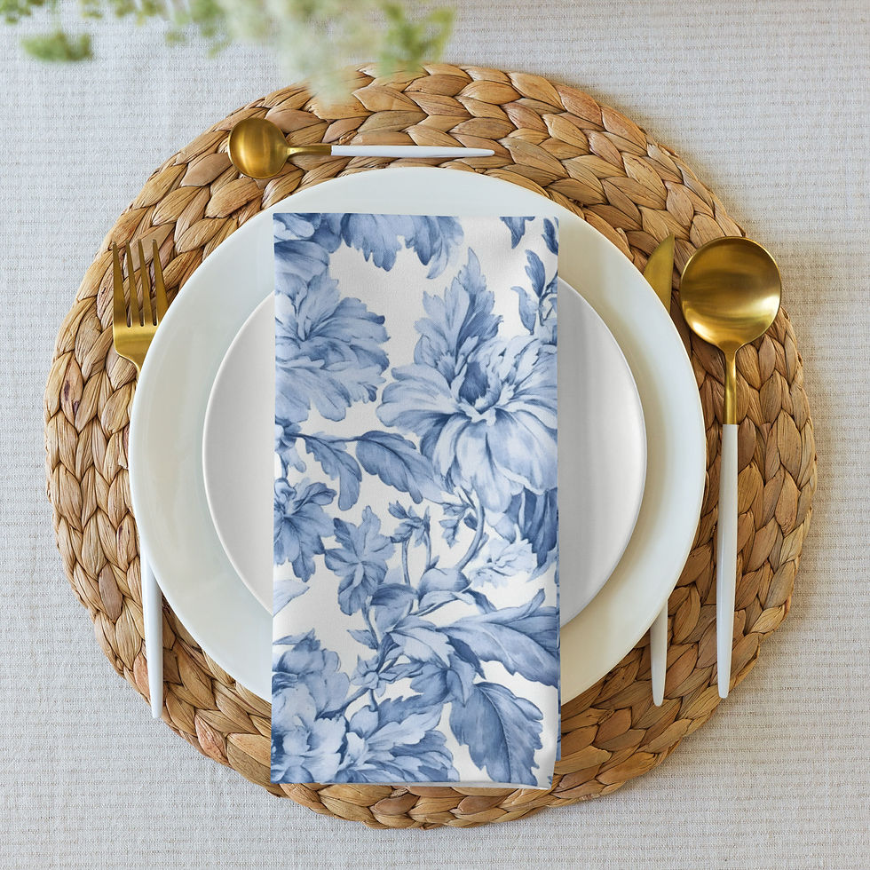 Thumbnail: Toile de Jouy Cloth napkin set