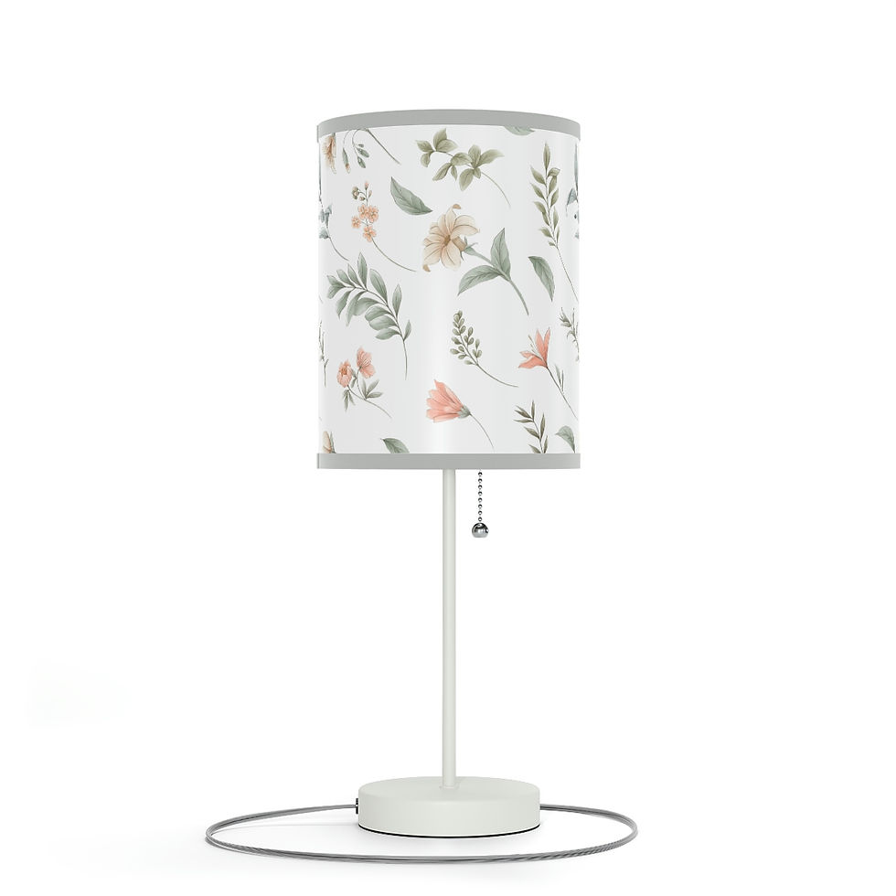 Thumbnail: Delicate Floral Lamp on a Stand, US|CA plug