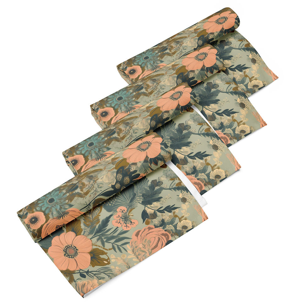 Thumbnail: Autumn Flowers Cloth napkin set