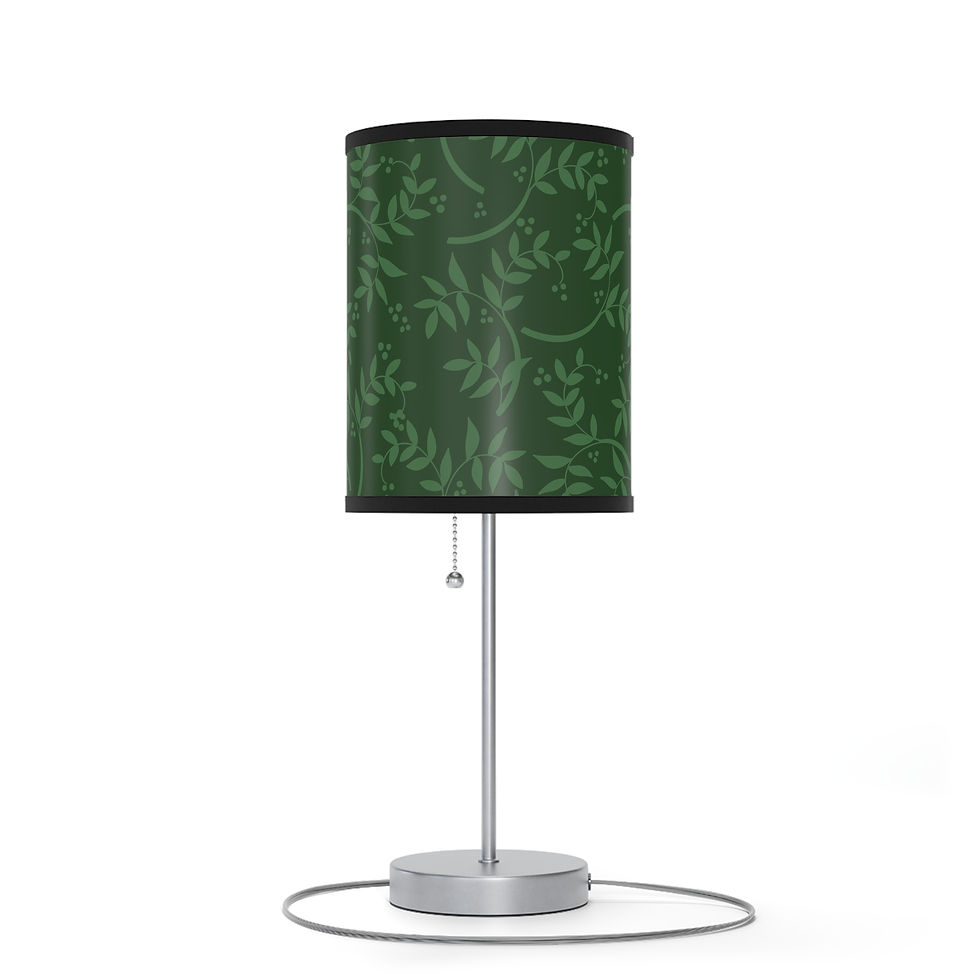Thumbnail: Christmas Ferns Elegant Floral Table Lamp