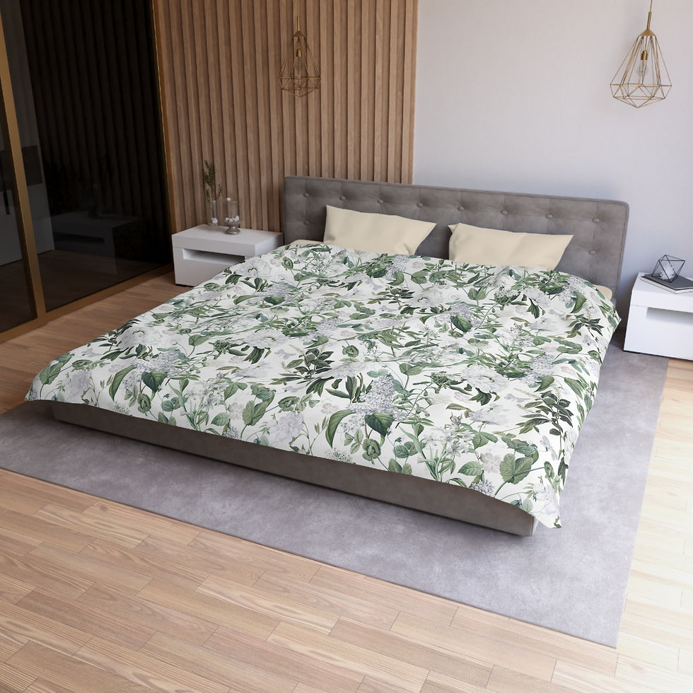 Thumbnail: Green Microfiber Duvet Cover