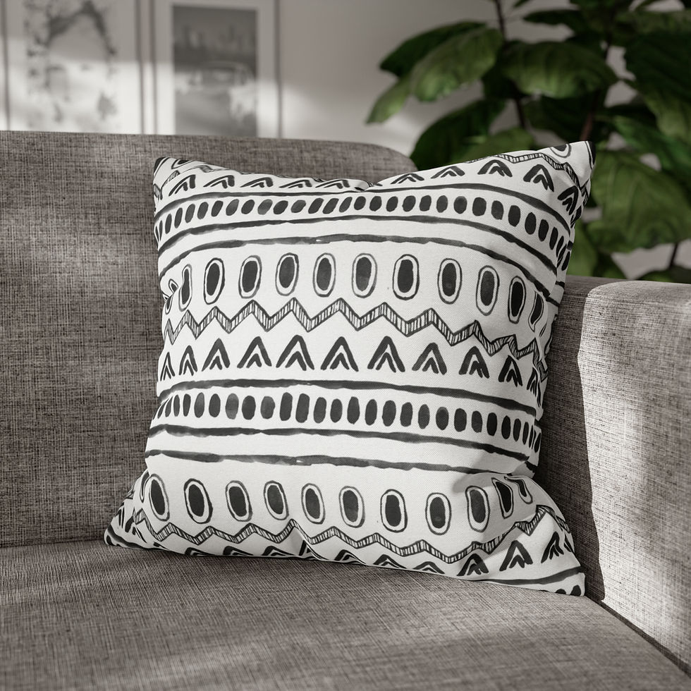 Thumbnail: Circles and Shapes #25 Spun Polyester Square Pillow Case