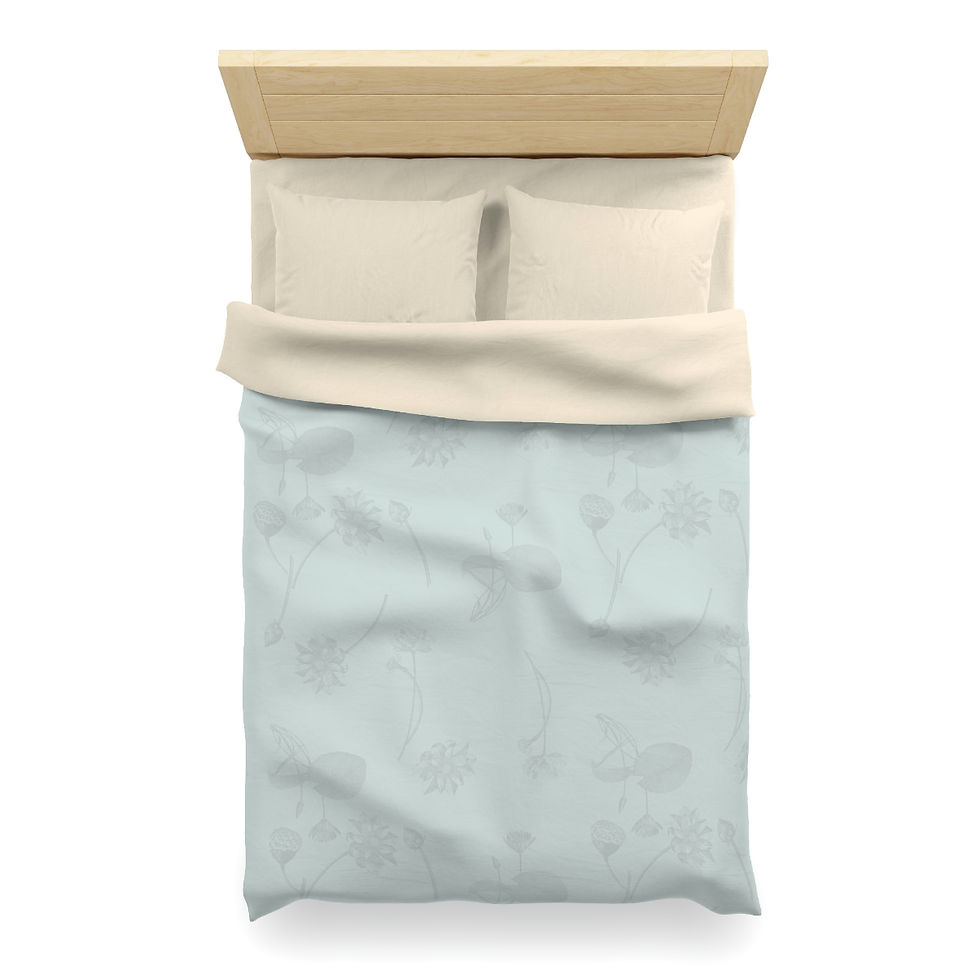 Thumbnail: Nelumbo Solid Sage Microfiber Duvet Cover