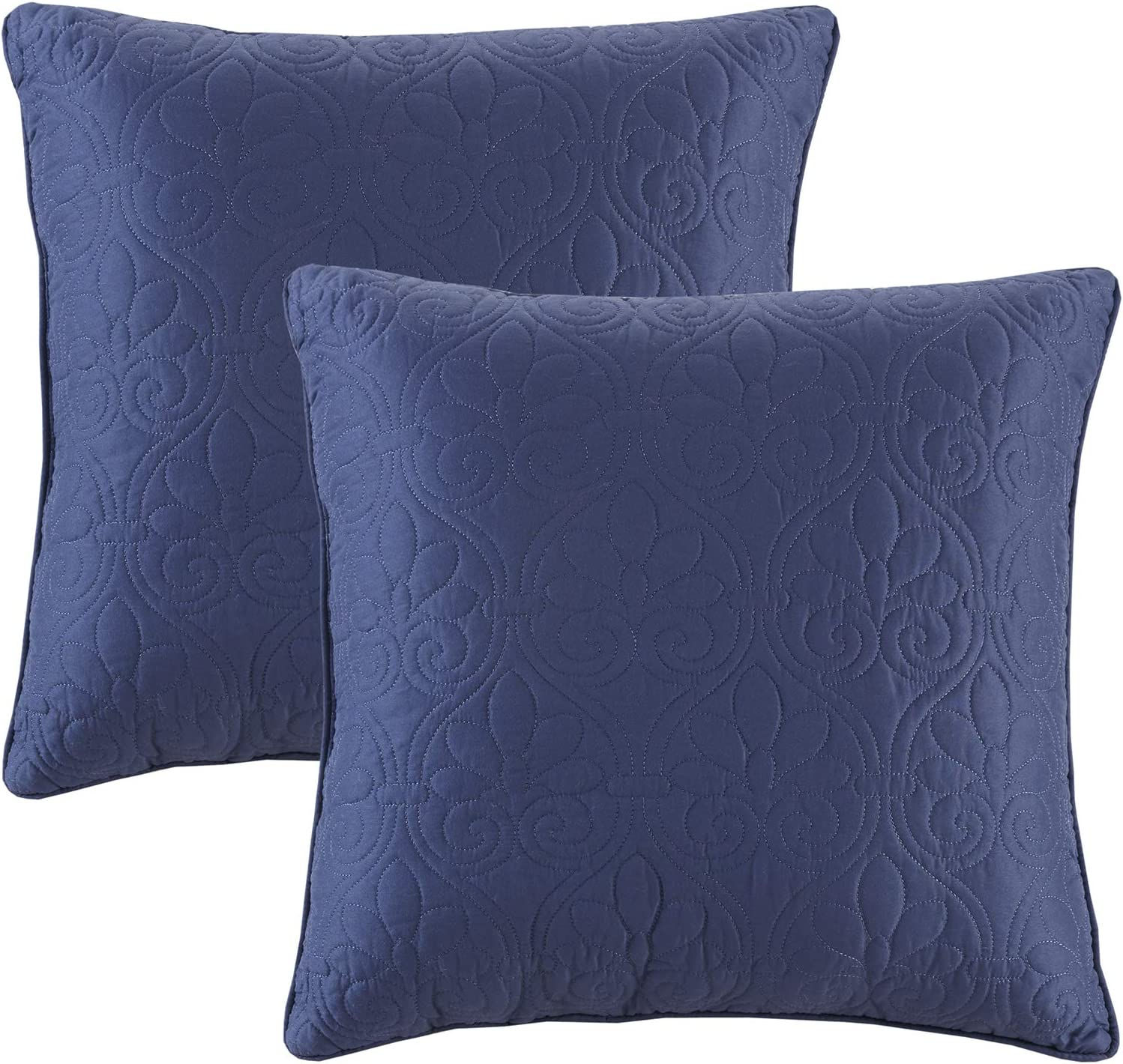 Quebec Quilted Throw Pillow , Transitional Square Decorative Pillow , 20X20, Se