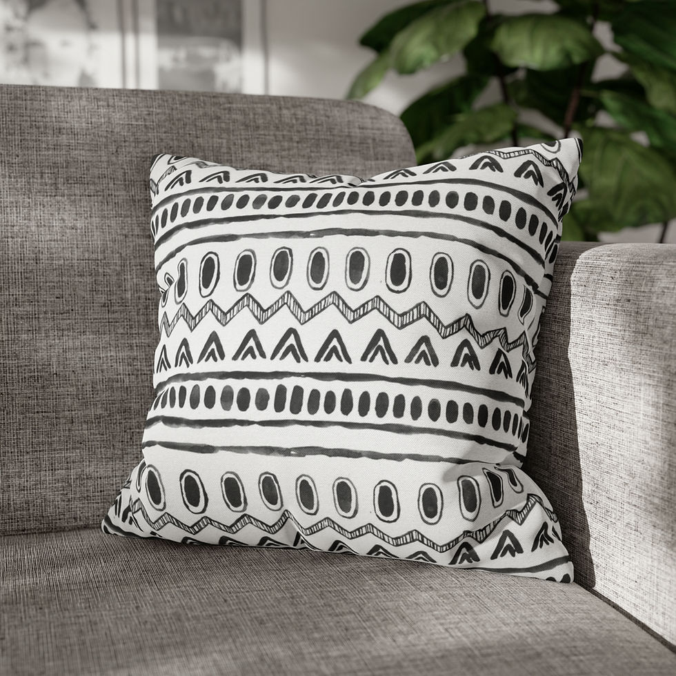 Thumbnail: Circles and Shapes #25 Spun Polyester Square Pillow Case