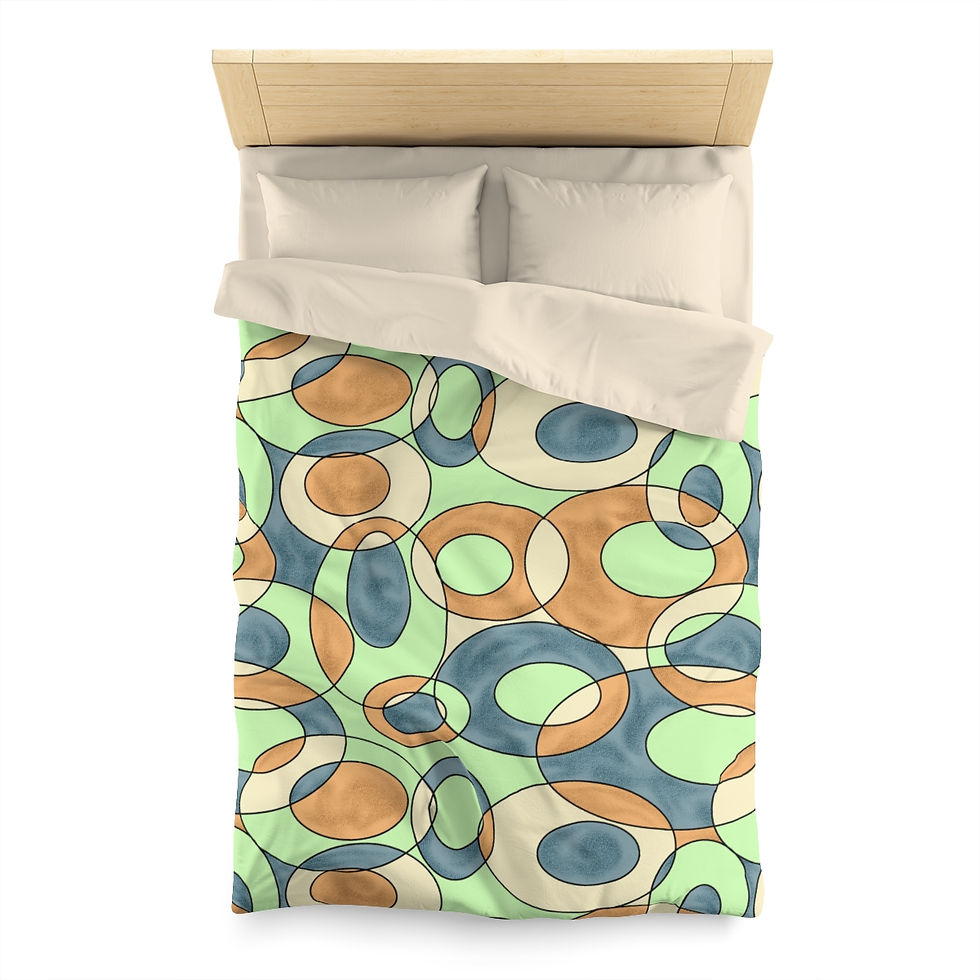 Thumbnail: Mod Rings Microfiber Duvet Cover