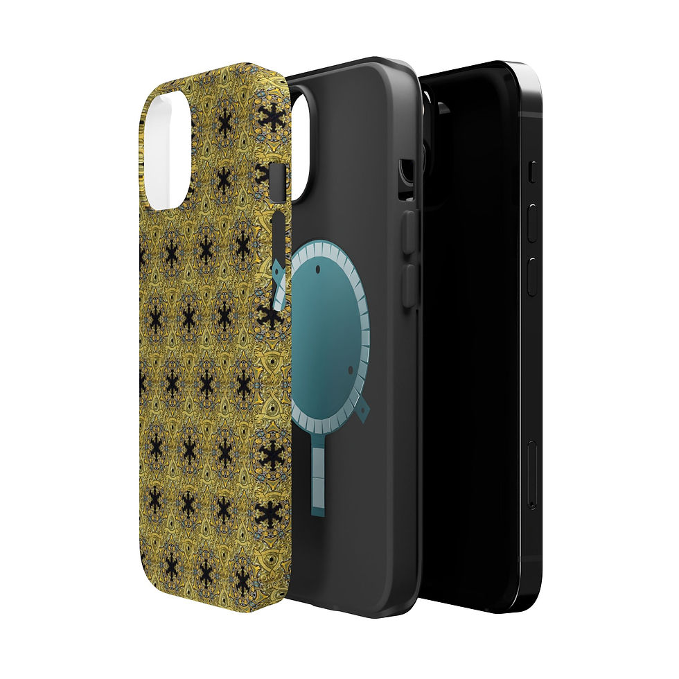 Thumbnail: Gold Persian Pattern Magnetic Phone Case — Impact-Resistant