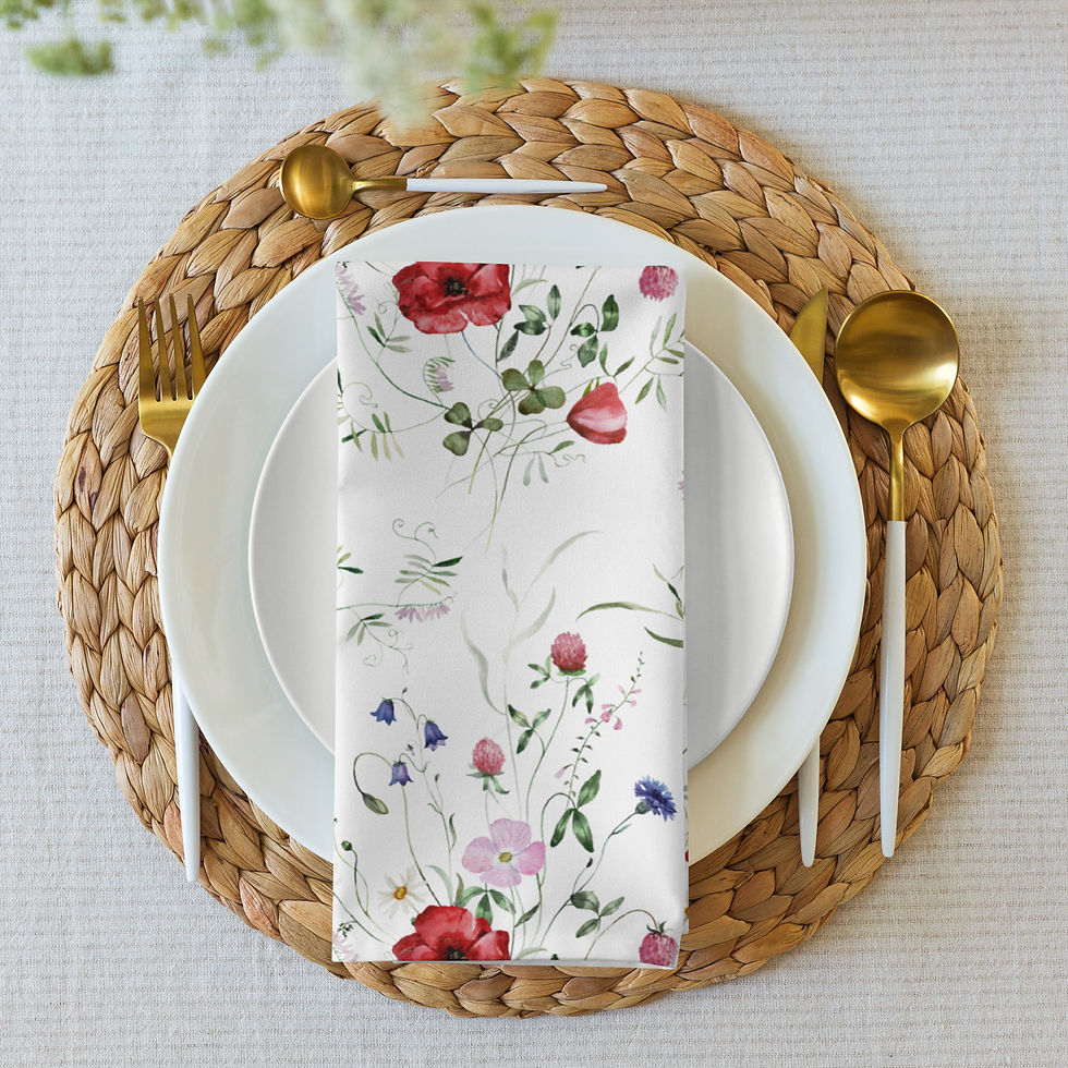 Thumbnail: Spring Wildflowers Cloth napkin set