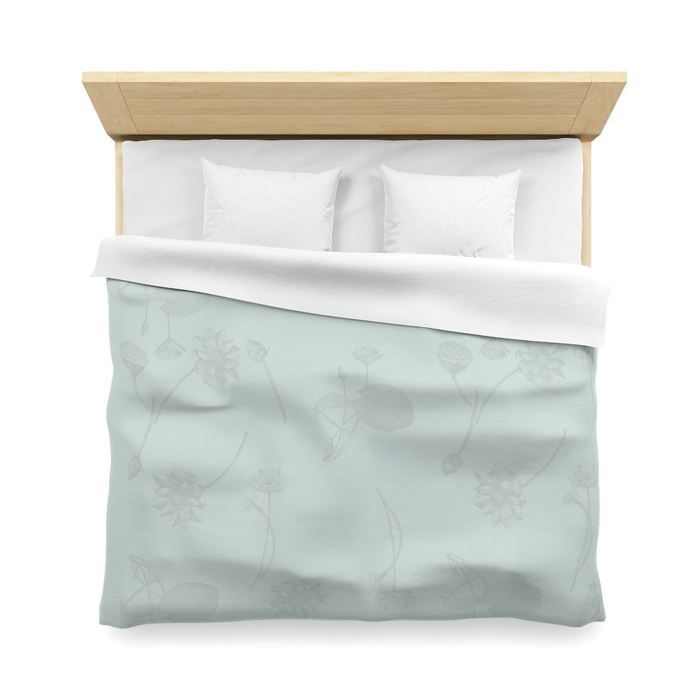 Thumbnail: Nelumbo Solid Sage Microfiber Duvet Cover