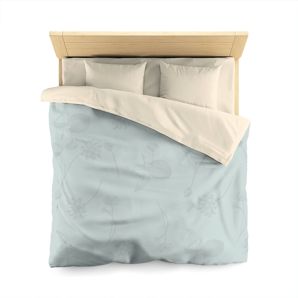 Thumbnail: Nelumbo Solid Sage Microfiber Duvet Cover