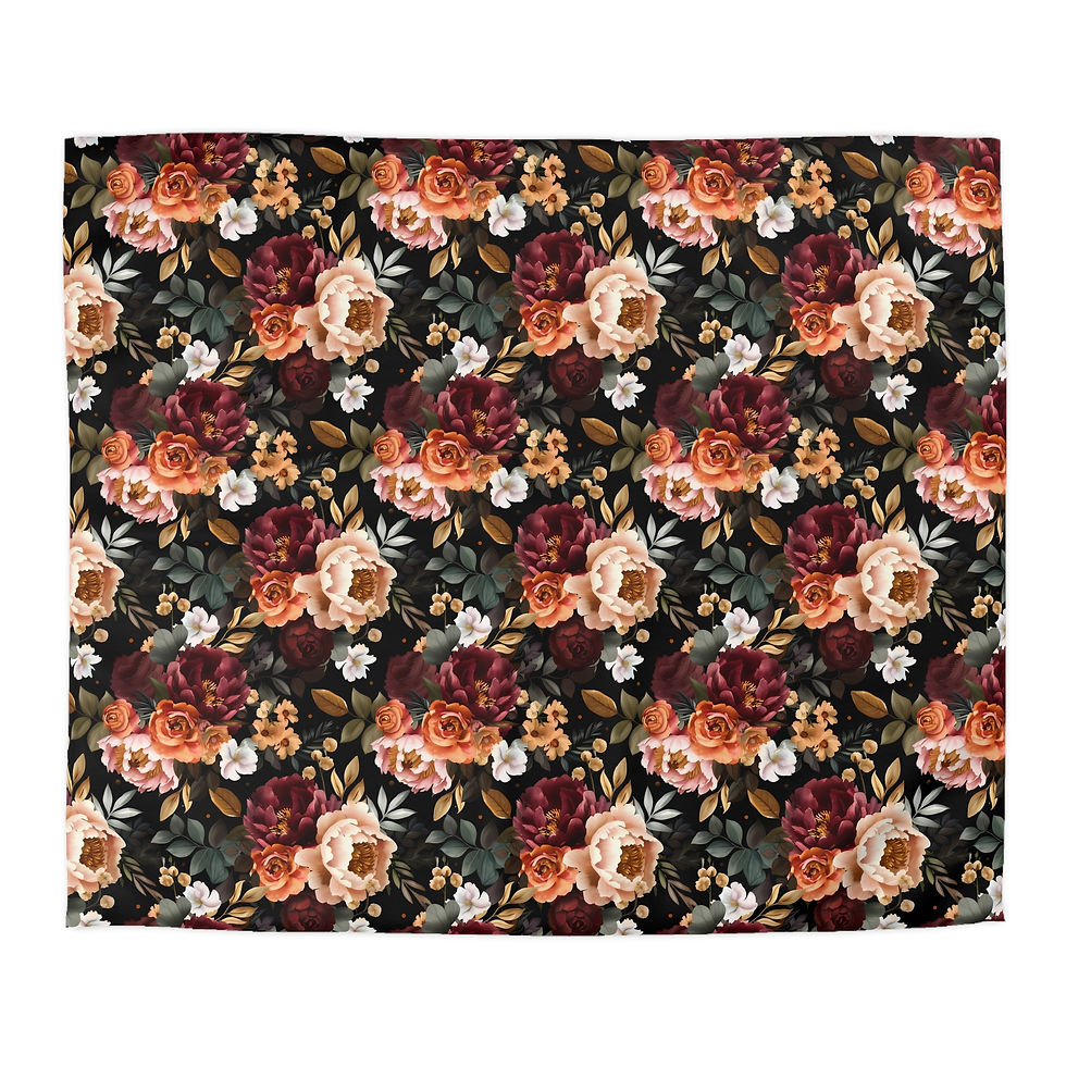 Thumbnail: Autumn Floral Microfiber Duvet Cover 
