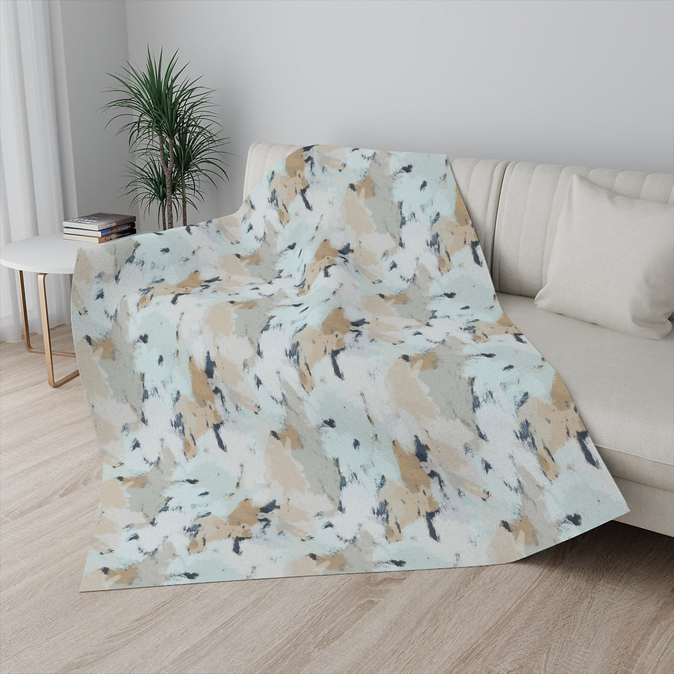 Thumbnail: Abstract Teal Sherpa Blanket